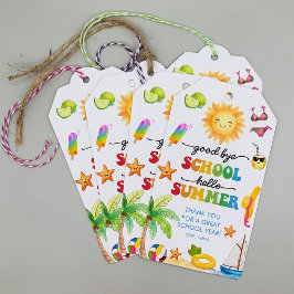 Etiquetas Para Regalos Adiós Escuela Hola Fiesta de Verano