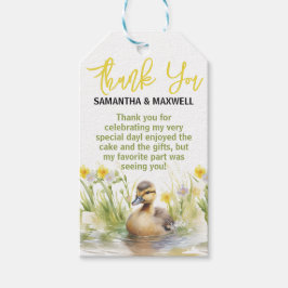 Etiquetas Para Regalos Adorable acuarela Duck Baby Boy Shower