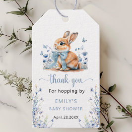 Etiquetas Para Regalos Adorable Bunny Wildflower Baby Shower Boy