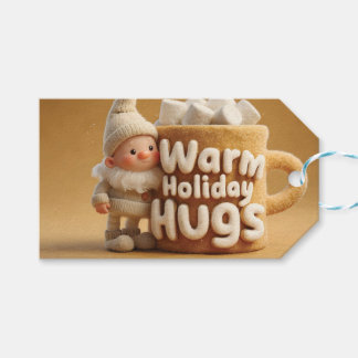 Etiquetas Para Regalos Adorable Felt Gnome with Marshmallow Mug