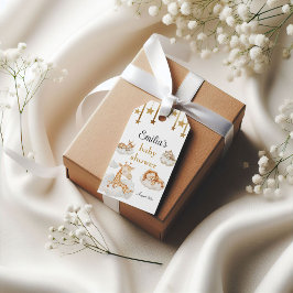 Etiquetas Para Regalos Adorable Golden Starry Animals Baby Shower