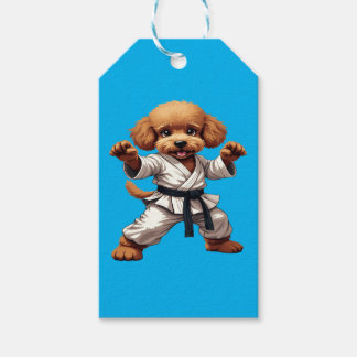 Etiquetas Para Regalos Adorable Karate Cuppy Martial Arts Gi Ilustracion