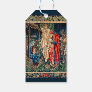 Etiquetas Para Regalos ADORACIÓN DE MAGI Morris, Burne-Jones
