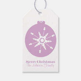 Etiquetas Para Regalos Adorno de copo de nieve de Navidad lindo Familia