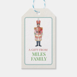 Etiquetas Para Regalos Adorno de Navidad Cascanueces Pastel Lindo
