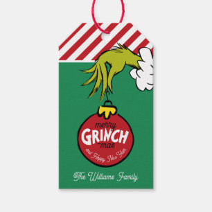 Etiquetas Para Regalos Adorno del Grinch Navidad