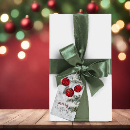 Etiquetas Para Regalos Adornos de pino de Navidad Fiesta