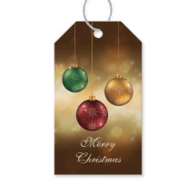 Adornos Navideños Coloridos Sobre Bokeh Amarillo