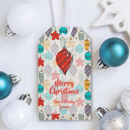 Etiquetas Para Regalos Adornos Navideños Vintage Árbol de Navidad Fiesta 