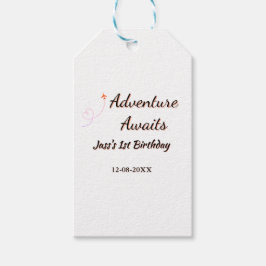 Etiquetas Para Regalos Adventure awaits 1st birthday name date planeretro