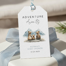 Etiquetas Para Regalos Adventure Awaits Mountain Bears Safari Baby Shower