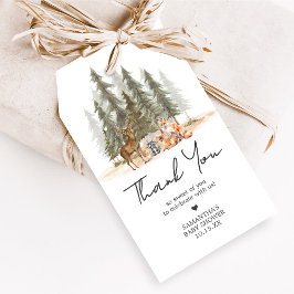 Etiquetas Para Regalos Adventure Begin Woodland Animals Baby Favor Tags