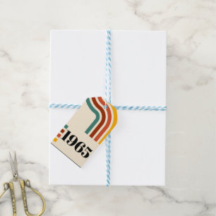 Etiquetas Para Regalos Afiche de época de la franja retro de 1965