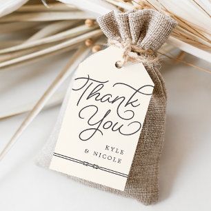 Etiquetas Para Regalos Afortunado en amor Boda Neutral Rústico Gracias