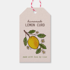 Etiquetas Para Regalos Agradable Lemons Casero trata a Personalizado Rúst