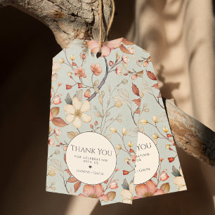 Etiquetas Para Regalos Agradecimiento a Boho Sage Green
