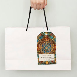 Etiquetas Para Regalos Agradecimiento a retiro de vidrio satinado geométr