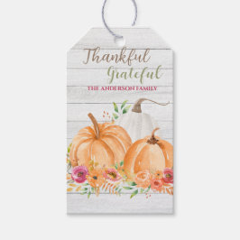 Etiquetas Para Regalos Agradecimiento | Acuarela de calabaza otoñal