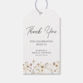 Etiquetas Para Regalos Agradecimiento de acuarela de flores silvestres