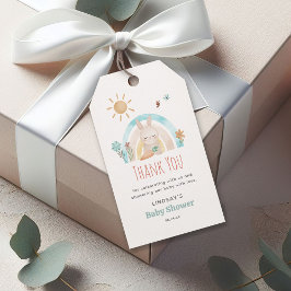 Etiquetas Para Regalos Agradecimiento de Baby Shower de Conejito Acuarela