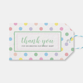 Etiquetas Para Regalos Agradecimiento de Baby Shower de Lunares Suaves Pa