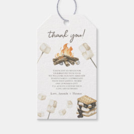 Etiquetas Para Regalos Agradecimiento de baby shower de S'more acuarela