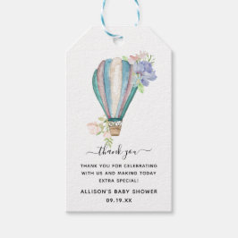 Etiquetas Para Regalos Agradecimiento de Baby Shower Globo Aerostático Fl