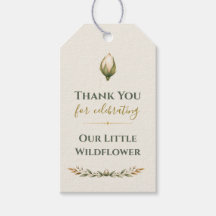 Agradecimiento de Baby Shower Sage Wildflower