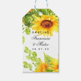Etiquetas Para Regalos Agradecimiento de boda de fiesta floral al agua