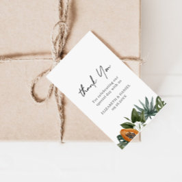 Etiquetas Para Regalos Agradecimiento de boda de hojas tropicales