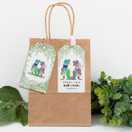 Etiquetas Para Regalos Agradecimiento de Boda Temático de Dinosaurio Colo