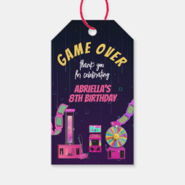 Etiquetas Para Regalos Agradecimiento de cumpleaños por juegos y arcade