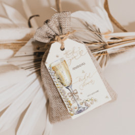 Etiquetas Para Regalos Agradecimiento de Despedida de Soltera con Perlas