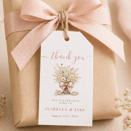 Etiquetas Para Regalos Agradecimiento de la fiesta de baby shower con laz