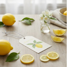 Agradecimiento de limón acuarela 