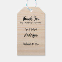 Agradecimiento de madera rústica personalizado de 