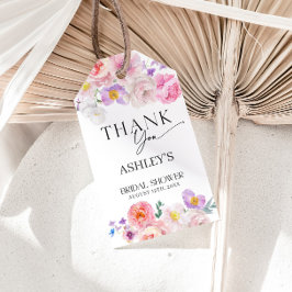 Etiquetas Para Regalos Agradecimiento Floral Colorido