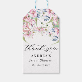 Etiquetas Para Regalos Agradecimiento floral rosa primavera acuarela
