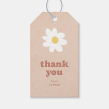 Agradecimiento Flores Retro Daisies Baby Shower