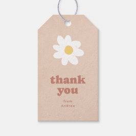 Etiquetas Para Regalos Agradecimiento Flores Retro Daisies Baby Shower
