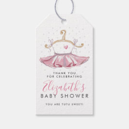 Etiquetas Para Regalos Agradecimiento para Baby Shower de Bailarina con T