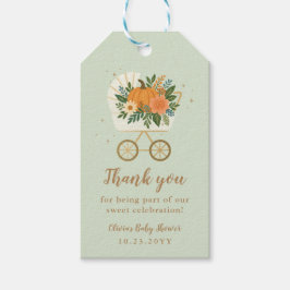 Etiquetas Para Regalos Agradecimiento para Baby Shower de Calabaza Sage