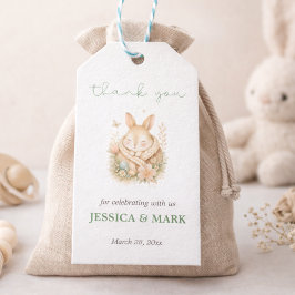 Etiquetas Para Regalos Agradecimiento para Baby Shower de Conejito Pequeñ