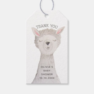 Etiquetas Para Regalos Agradecimiento para Baby Shower de Llama Alpaca