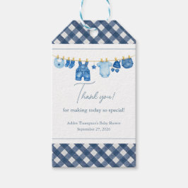 Etiquetas Para Regalos Agradecimiento para Baby Shower de mezclilla
