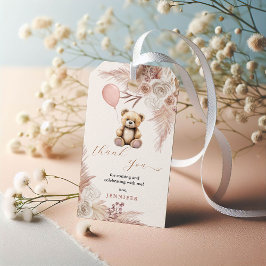 Etiquetas Para Regalos Agradecimiento para Baby Shower de Osito de Peluch