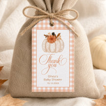 Agradecimiento para Baby Shower de Pequeña Calabaz