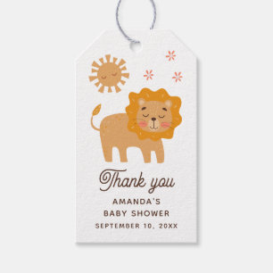 Etiquetas Para Regalos Agradecimiento para Baby Shower de Safari León J