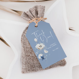 Etiquetas Para Regalos Agradecimiento para Despedida de Soltera Azul Polv