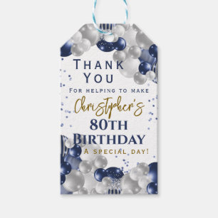 Etiquetas Para Regalos Agradecimiento por la fiesta de cumpleaños número 